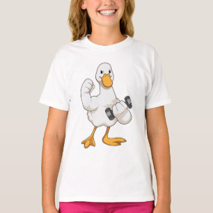Duck in Bodybuilding mit Dumbell T-Shirt