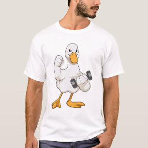Duck in Bodybuilding mit Dumbell T-Shirt