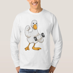 Duck in Bodybuilding mit Dumbell T-Shirt