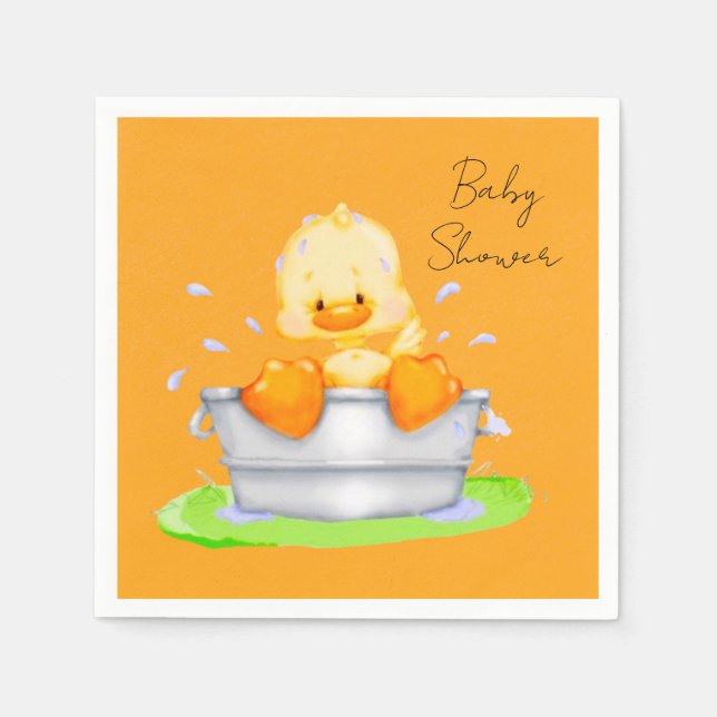Duck in einer Tube Babydusche Serviette (Vorderseite)