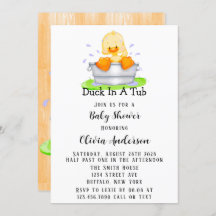 Duck in einer Tube Jede Kinderdusche Einladung