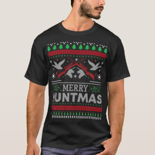 Duck Jagd Funny Merry Huntmas Ugly Hund Liebhaber T-Shirt