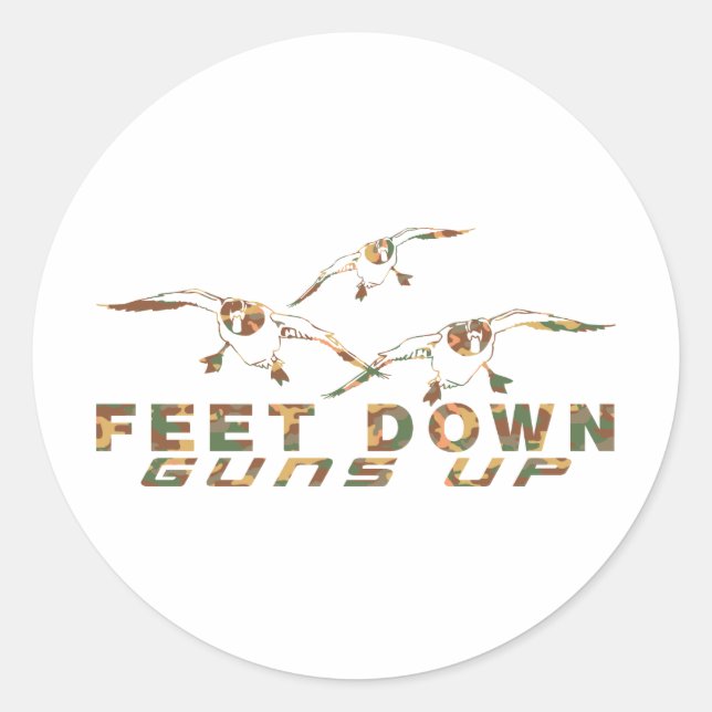 DUCK JUNTING RUNDER AUFKLEBER (Vorderseite)