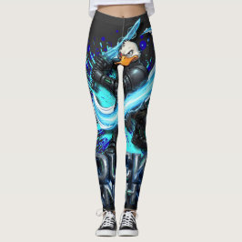 Duck Knight 3D Cyber-Entenkrieger-T-Shirt Leggings