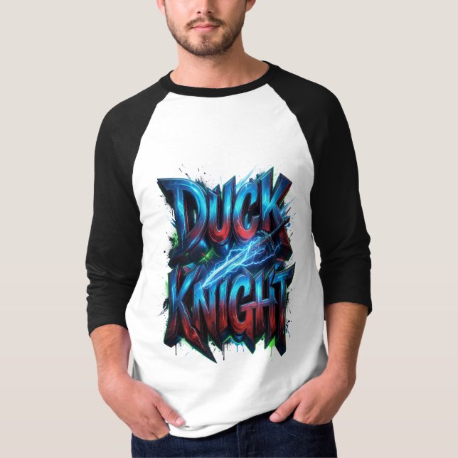 Duck Knight 3D Cyber Graffiti Logo  T-Shirt (Vorderseite)