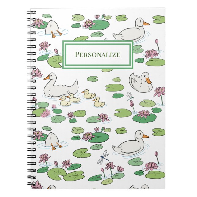 Duck & Lily Pads SpiralNotebook Notizblock (Vorderseite)
