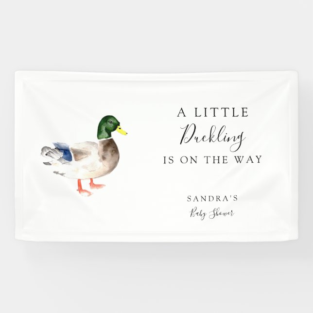 Duck Mallard Baby Dusche Custom Willkommen Banner (Horizontal)