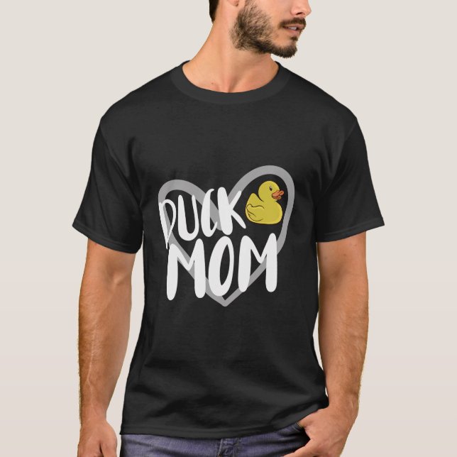 Duck Mama Herzstück Funny Duck Lover T-Shirt (Vorderseite)