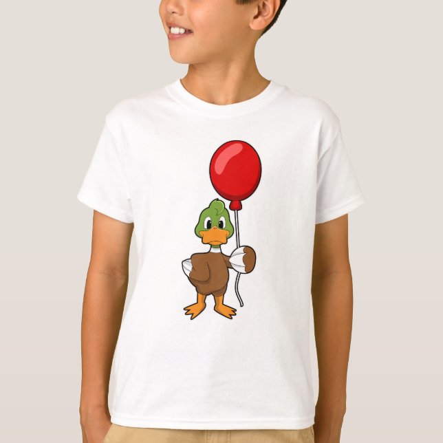 Duck mit Balloon T-Shirt (Vorderseite)