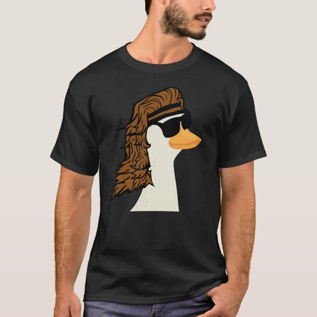 Duck Mullet Funny Mullet Haircut T-Shirt (Vorderseite)