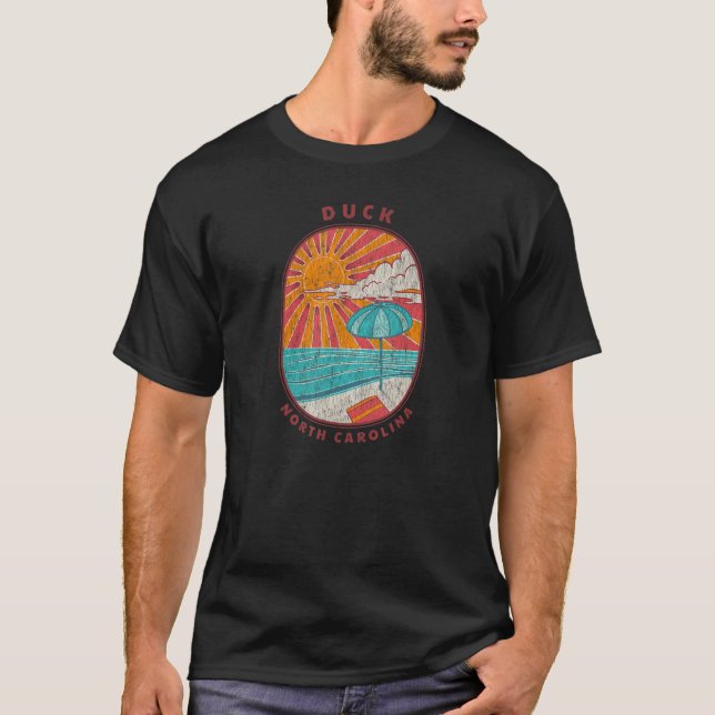 Duck NC Sommerurlaub Schirmküsten T-Shirt (Vorderseite)