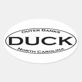 Duck North Carolina Oval Logo Ovaler Aufkleber