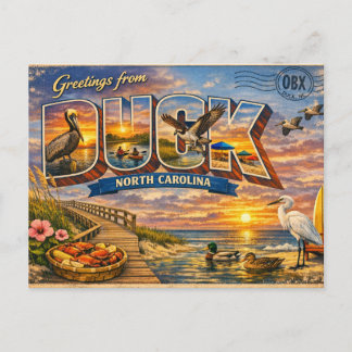 Duck North Carolina Postkarte
