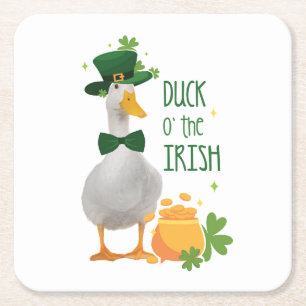 Duck o' the Irish St Patricks Day Rechteckiger Pappuntersetzer