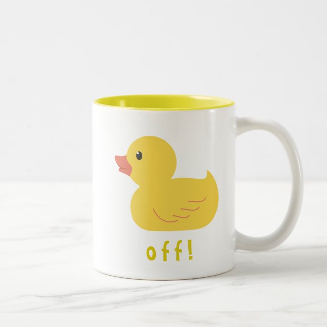 Duck off! zweifarbige tasse (Rechts)