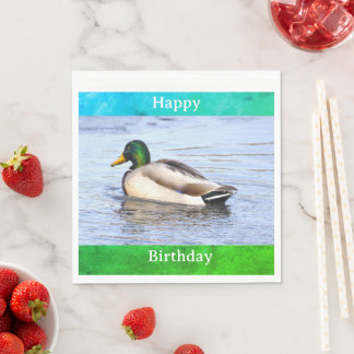 Duck Photo Birthday Napkins Serviette