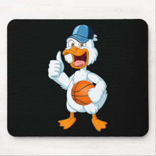Duck Playing Bysketbyll Kostüm Bysketbyll Player Mousepad