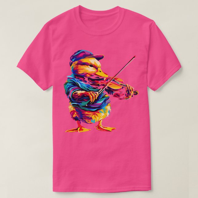 Duck Playing Violin T-Shirt (Design vorne)
