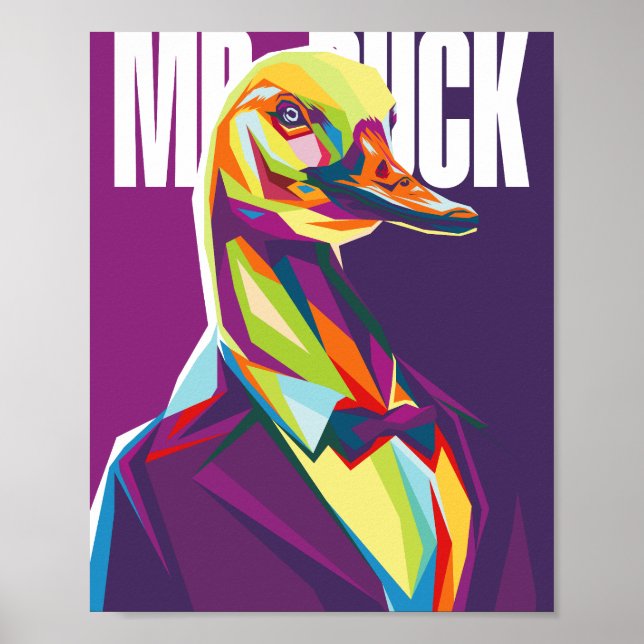 Duck Pop Art Poster (Vorne)
