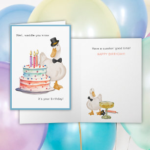 Duck Pun Birthday Card Feiertagskarte
