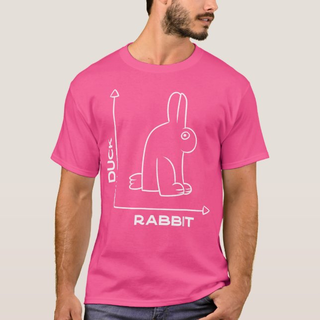 Duck Rabbit Funny Rabbit optische Illusion Word Pl T-Shirt (Vorderseite)