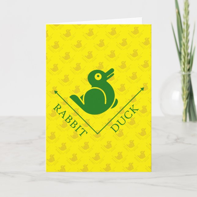 Duck Rabbit Illusion Karte (Vorderseite)