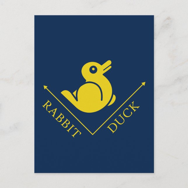 Duck Rabbit Illusion Postkarte (Vorderseite)