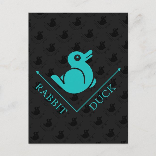Duck Rabbit Illusion Postkarte (Vorderseite)
