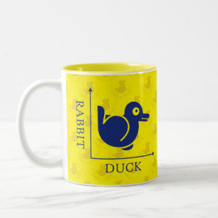 Duck Rabbit Illusion Zweifarbige Tasse