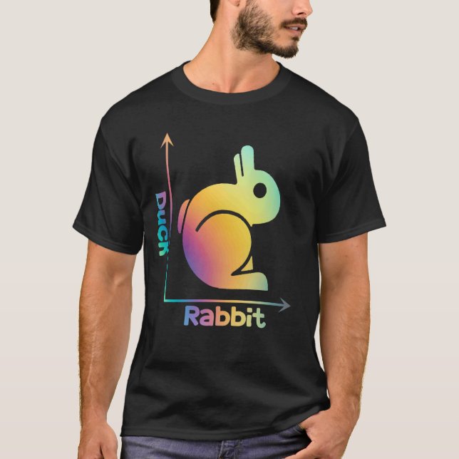 Duck Rabbit Optical Illusion Science Nerd Math Gee T-Shirt (Vorderseite)