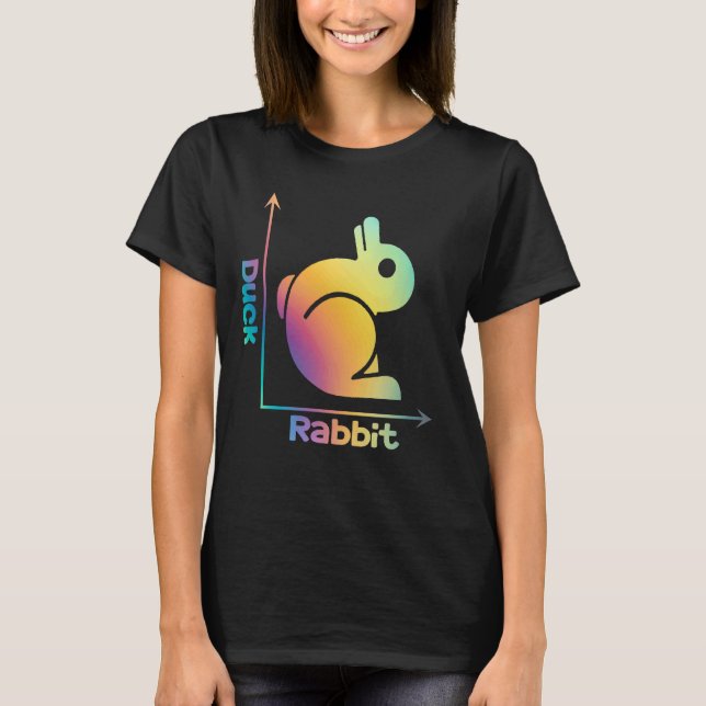 Duck Rabbit Optical Illusion Science Nerd Math Gee T-Shirt (Vorderseite)
