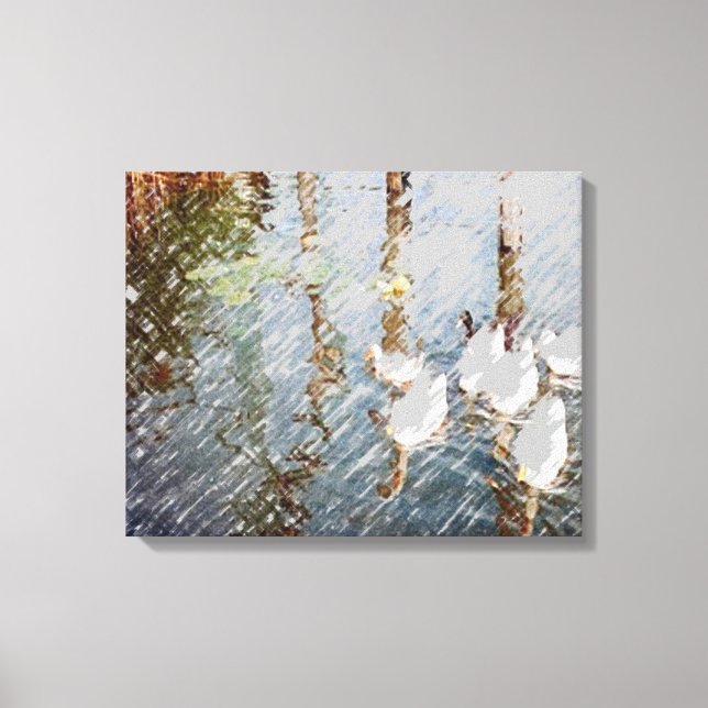 Duck Reflections ll Leinwanddruck (Vorderseite)