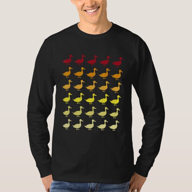 Duck Retro Animal Pattern T-Shirt (Vorderseite)
