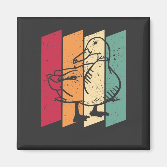 Duck Retro Magnet (Vorne)