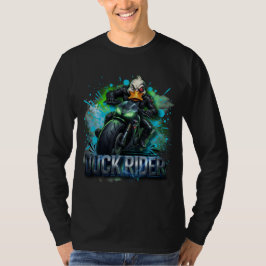Duck Rider 3D Cyber Duck Motorrad T-Shirt