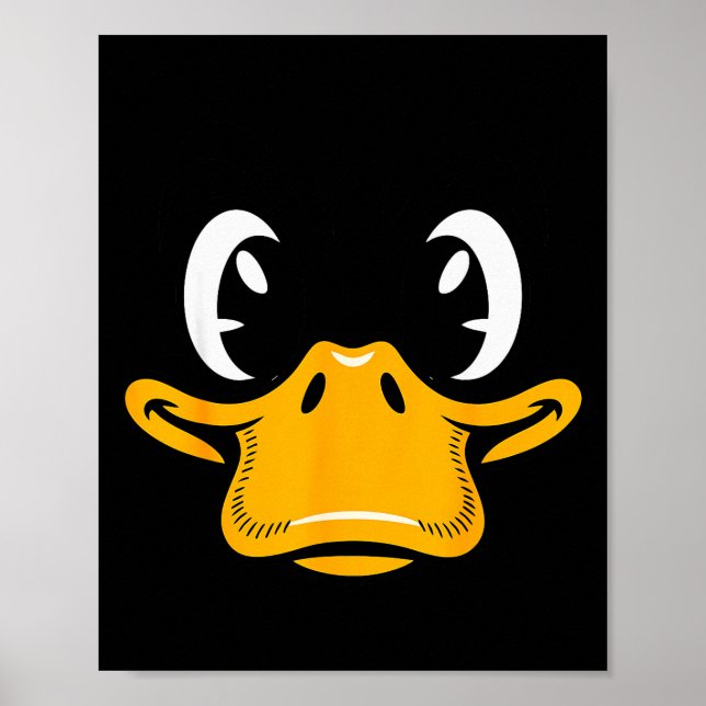 Duck Shirt Adult Kids Men Women Yellow Duck Face C Poster (Vorne)