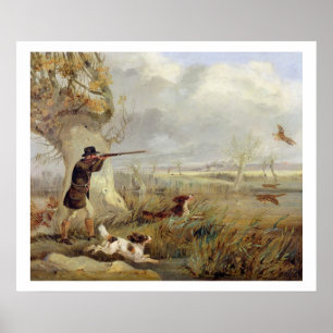Duck Shooting (Öl auf Leinwand) Poster