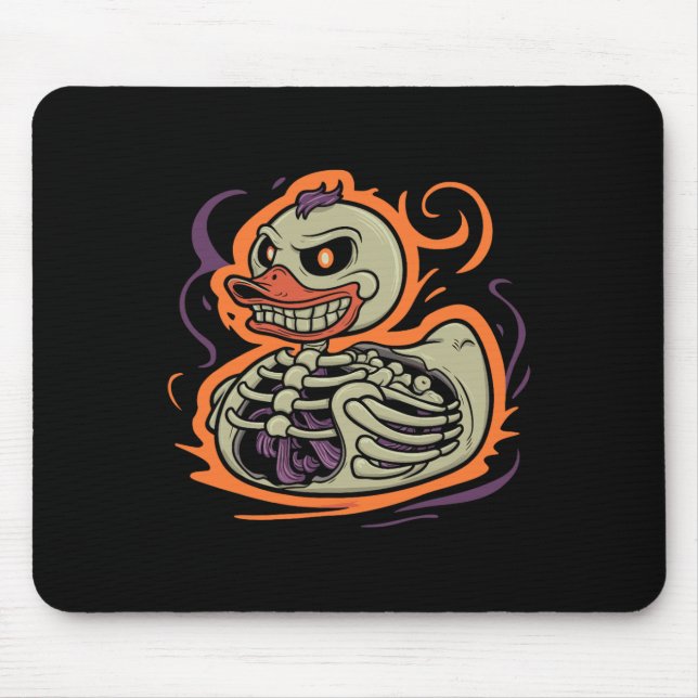 Duck Skeleton Rubber Duckie Costume Party Mousepad (Vorne)