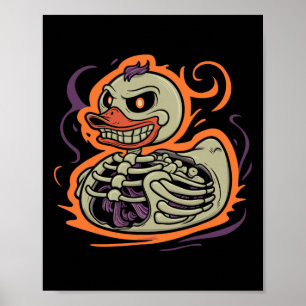 Duck Skeleton Rubber Duckie Costume Party Poster