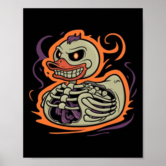 Duck Skeleton Rubber Duckie Costume Party Poster (Vorne)