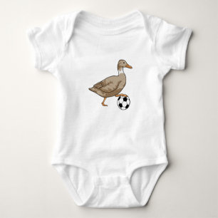 Duck Soccer Player Soccer Baby Strampler