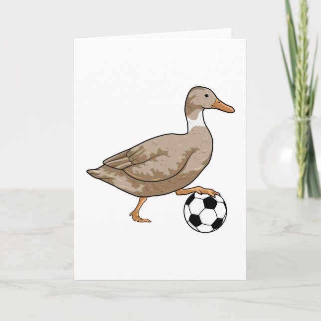 Duck Soccer Player Soccer Karte (Vorderseite)