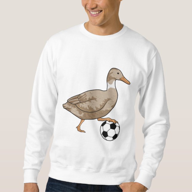 Duck Soccer Player Soccer Sweatshirt (Vorderseite)