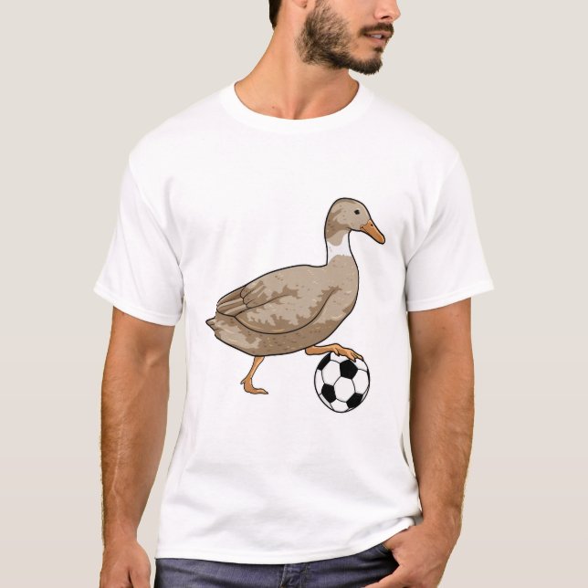 Duck Soccer Player Soccer T-Shirt (Vorderseite)