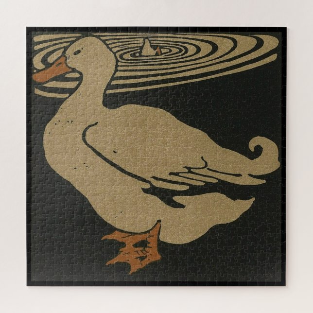 Duck - Square Animals Illustration Jigsaw Puzzle (Horizontal)