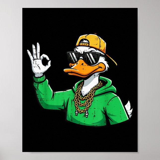 Duck Sungles Men Kids Boys Girls Youth Teen Women  Poster (Vorne)