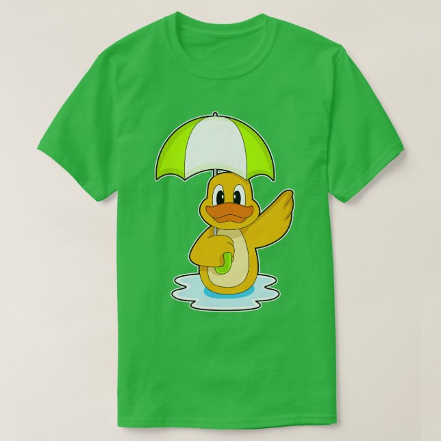 Duck Swimming Regenschirm T-Shirt (Design vorne)