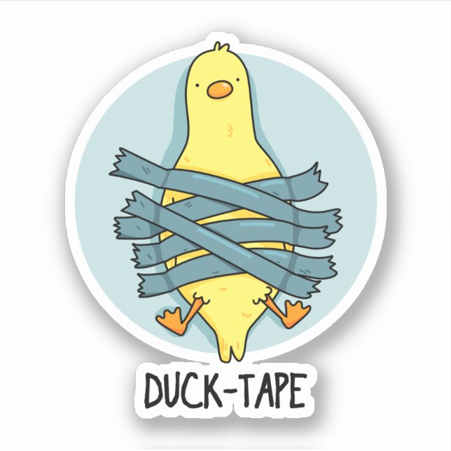 Duck Tape Funny Duct Tape Pun Aufkleber (Vorderseite)