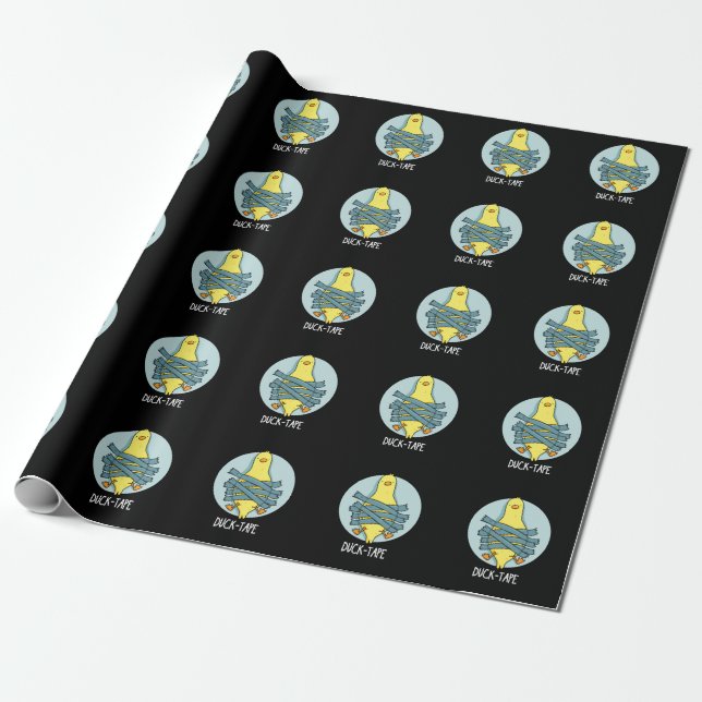 Duck Tape Funny Duct Tape Pun Dark BG Geschenkpapier (Ungerollt)