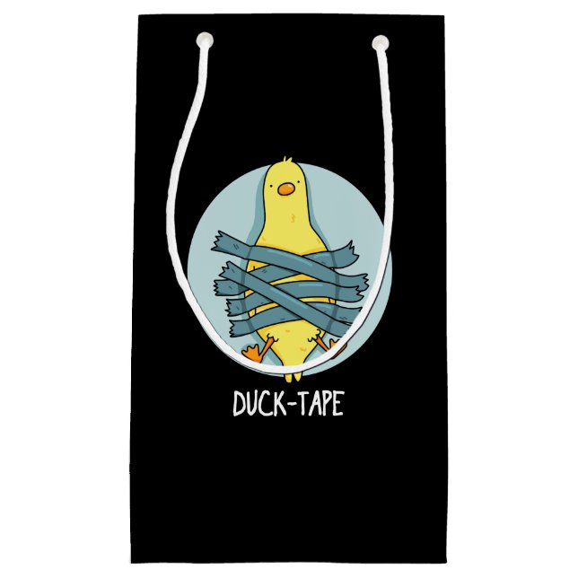 Duck Tape Funny Duct Tape Pun Dark BG Kleine Geschenktüte (Vorderseite)
